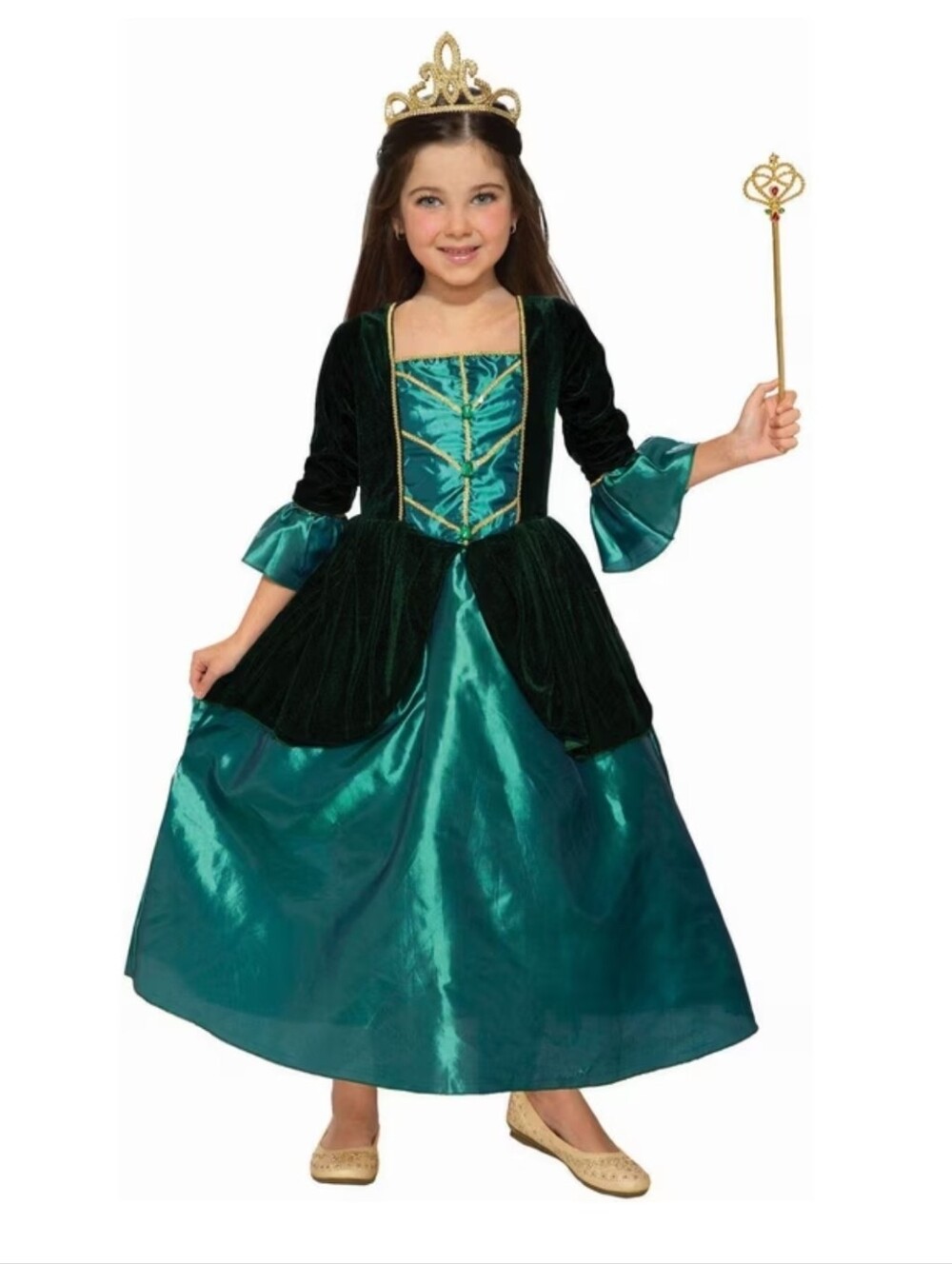 Rubies Evergreen Princess Girl Costume Size S 4-6 NWT